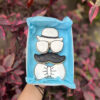 Pack de cuatro galletas decoradas: un sombrero, unos lentes, un bigote y una corbata michi, con estilo vintage para el Día del Padre.