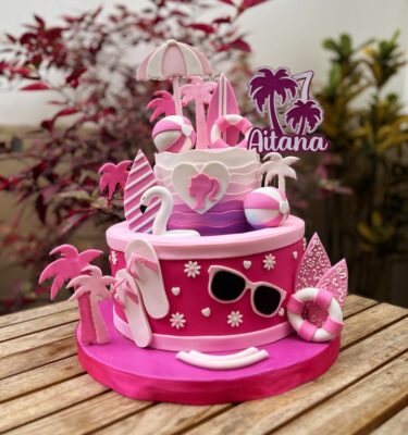 Torta Barbie Pool Party – 2 pisos de verano y diversión