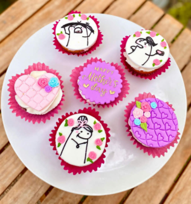 Cupcakes Día de la Madre con diseños de moods de mamá